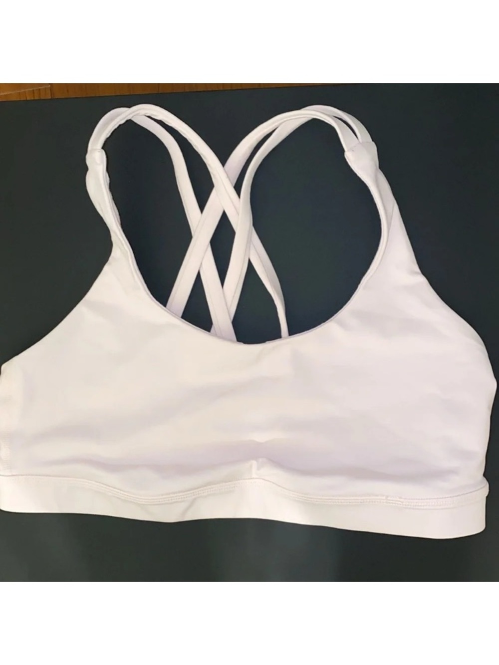 lululemon athletica White Strappy Cross-Back Sports Bralette